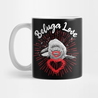 Beluga whale, Whale, Heart, Air ring, Mammal, Love Mug